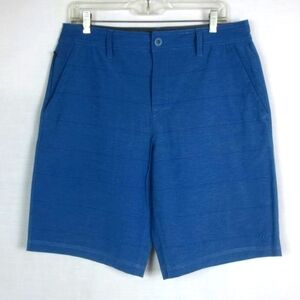 New Hang Ten Shorts Blue Striped Lightweight Hybrid Soft Comfy Casual Size 32